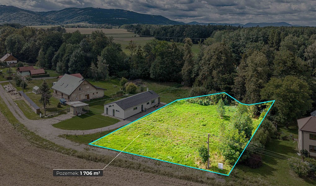 Prodej stavebního pozemku 1 706 m², Horní Tošanovice – náhled fotky 2
