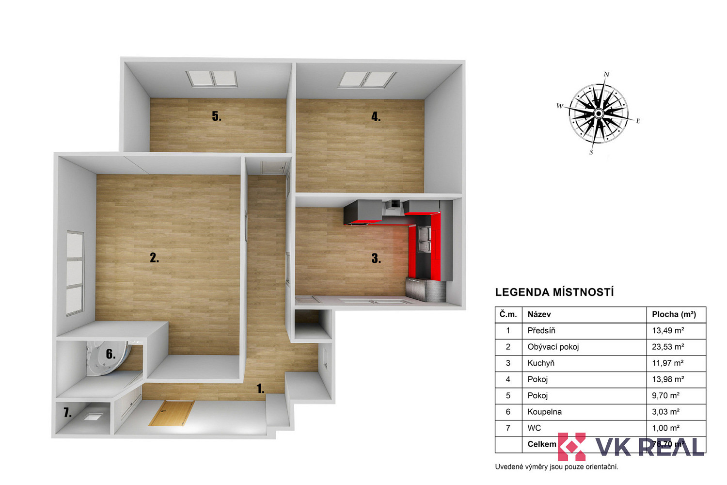Prodej bytu 3+1 76 m² – fotografie 3