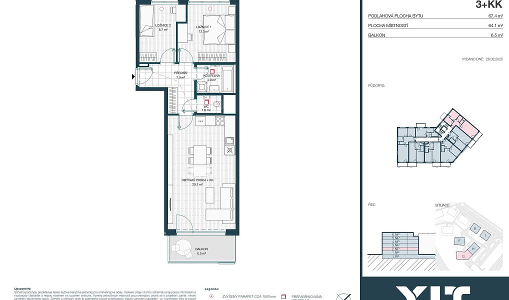 Prodej bytu 3+kk 64 m², Praha – náhled fotky 2