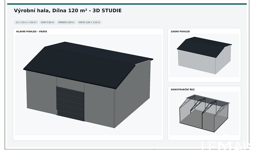 Prodej výrobních prostor 120 m², Těšetice – náhled fotky 3