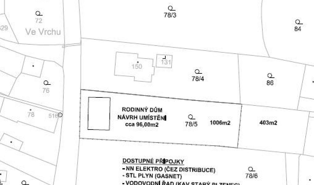 Prodej stavebního pozemku 1 006 m², Nezdice – náhled fotky 3