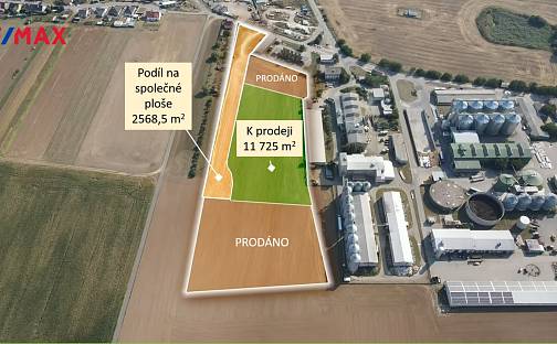 Prodej komerčního pozemku 14 294 m², Hrotovice, okres Třebíč