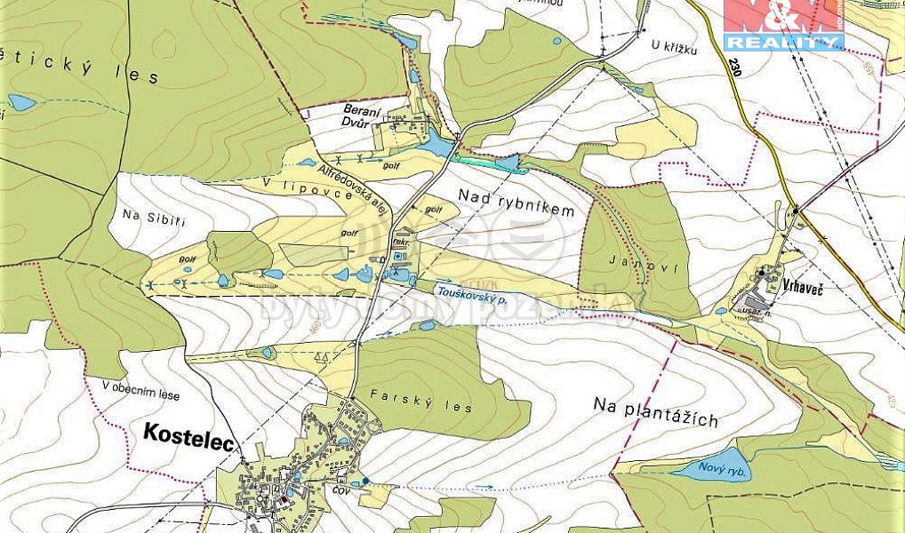 Prodej pozemku 1 357 m², Kostelec – náhled fotky 5
