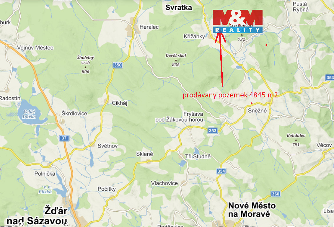 Prodej pole 4 845 m²
