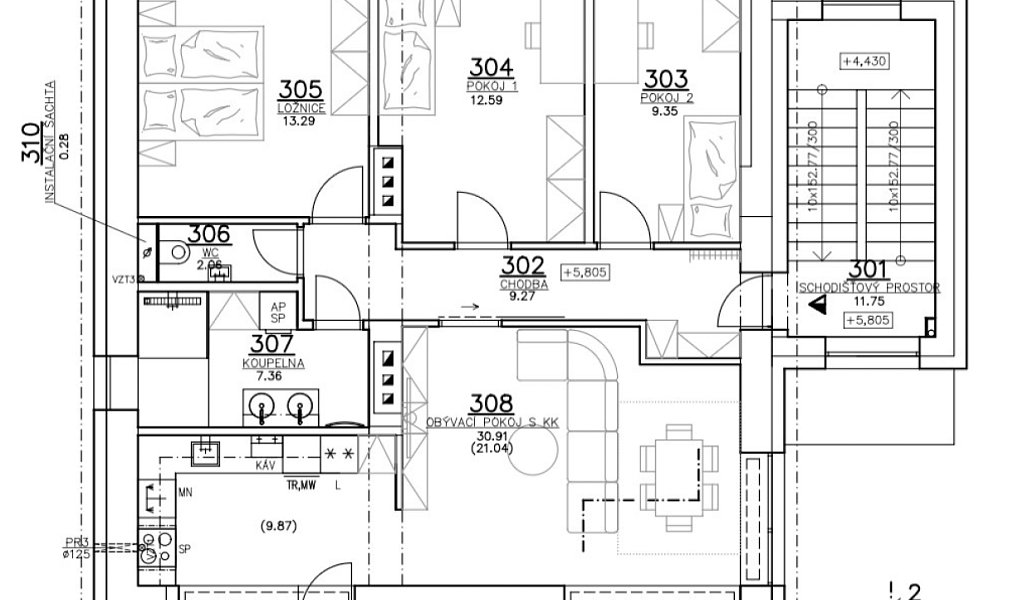 Prodej bytu 4+kk 85 m², Zlín – náhled fotky 6