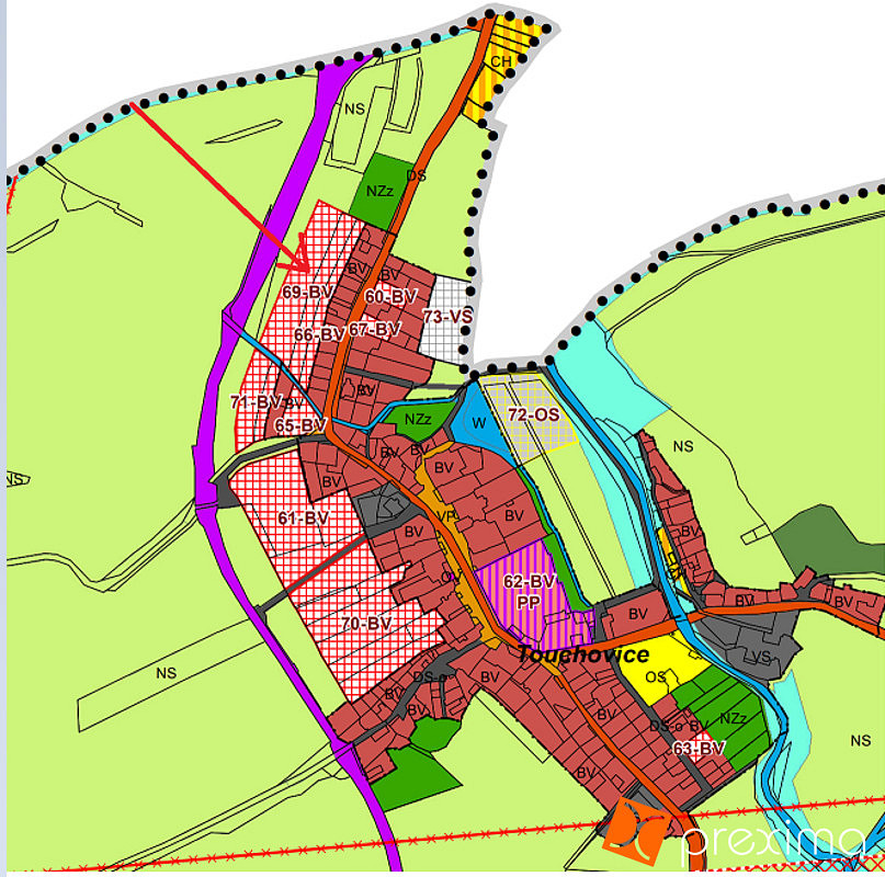 Prodej stavebního pozemku 2 044 m² – pohled 2