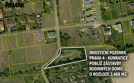 Prodej pozemku 3 468 m², Na jahodách, Praha 4 - Kunratice