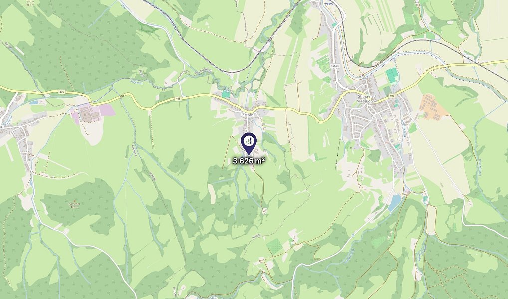 Prodej stavebního pozemku 1 813 m², Jestřabí – náhled fotky 3