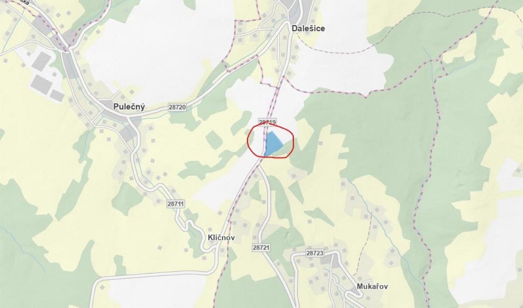 Prodej lesa 6 790 m², Dalešice – náhled fotky 3
