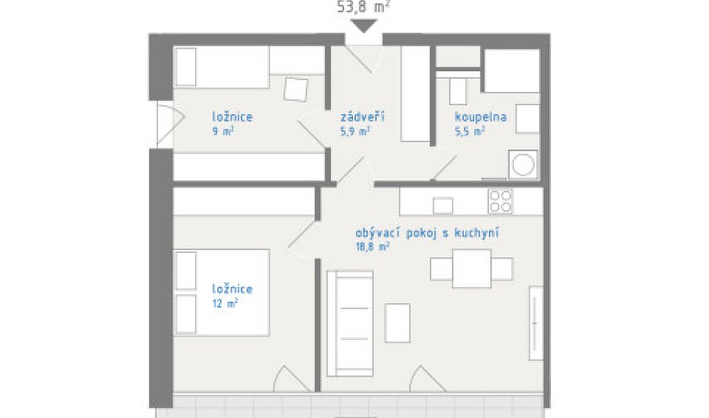 Prodej bytu 3+kk 54 m², Hradec Králové – náhled fotky 9