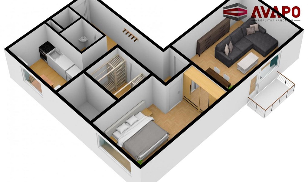 Pronájem bytu 2+1 58 m², Opava – náhled fotky 18
