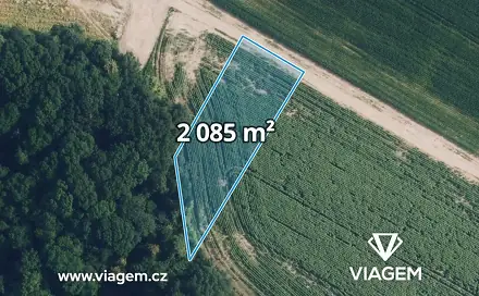 Prodej pole 521 m², Majetín, okres Olomouc