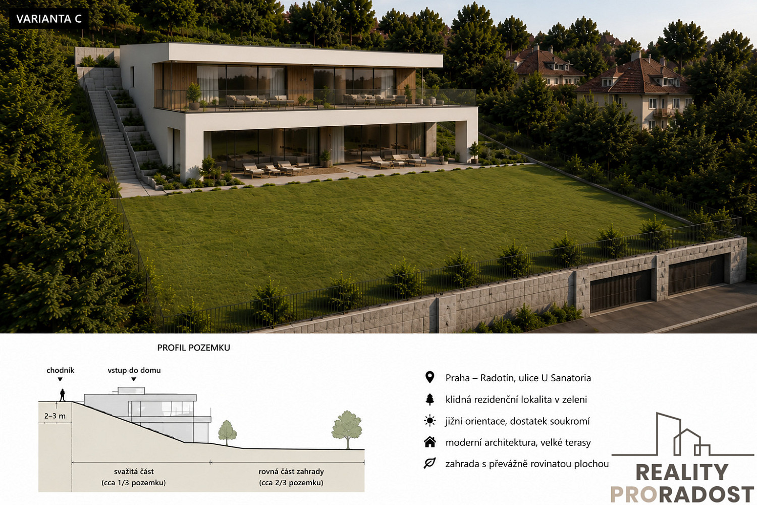 Prodej stavebního pozemku 737 m², Praha