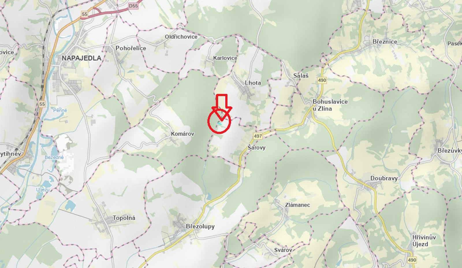 Prodej lesa 2 437 m²