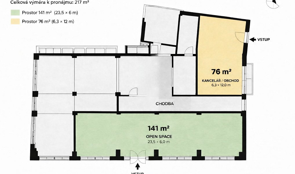 Pronájem obchodních prostor 76 m², Třešť – náhled fotky 2
