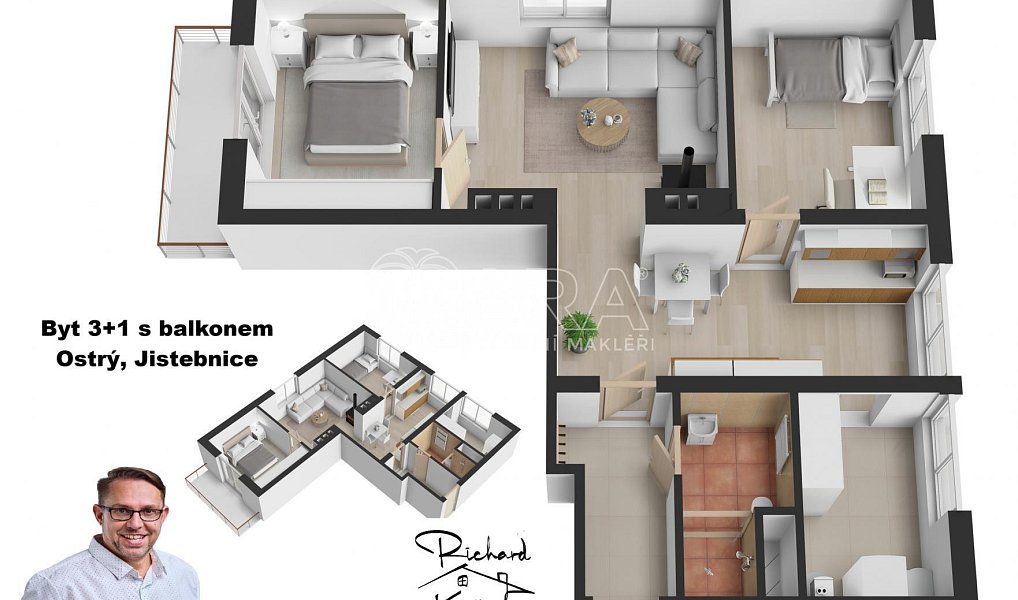 Prodej bytu 3+1 55 m², Jistebnice – náhled fotky 4