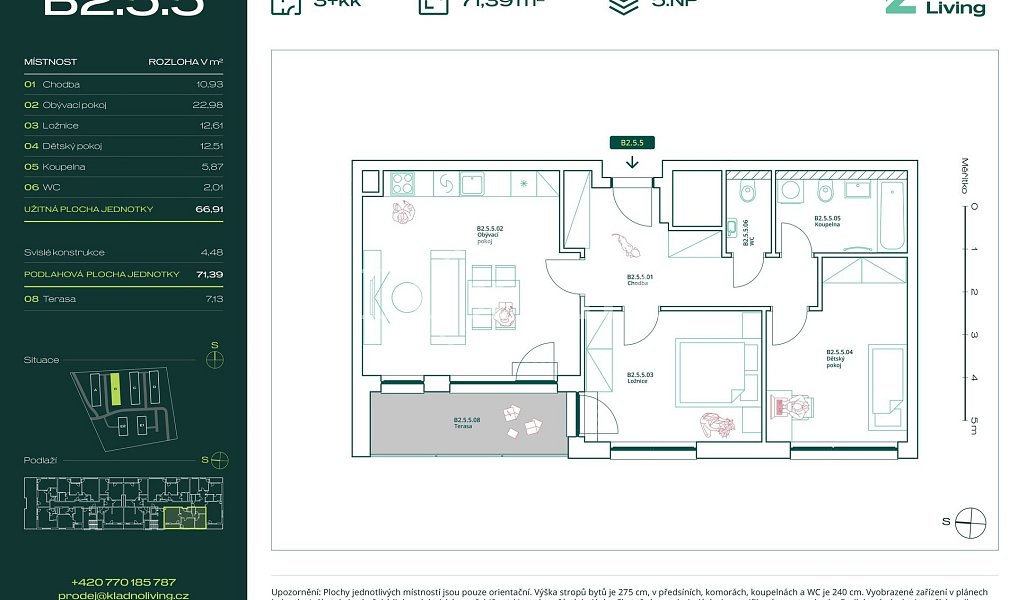 Prodej bytu 3+kk 67 m², Kladno – náhled fotky 20