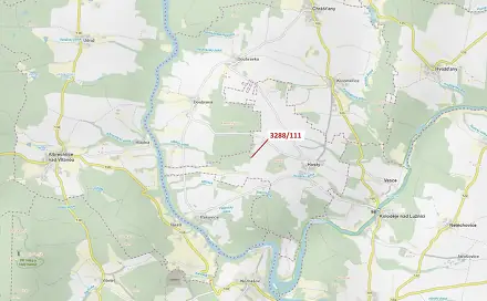 Dražba lesa 978 m², Hosty