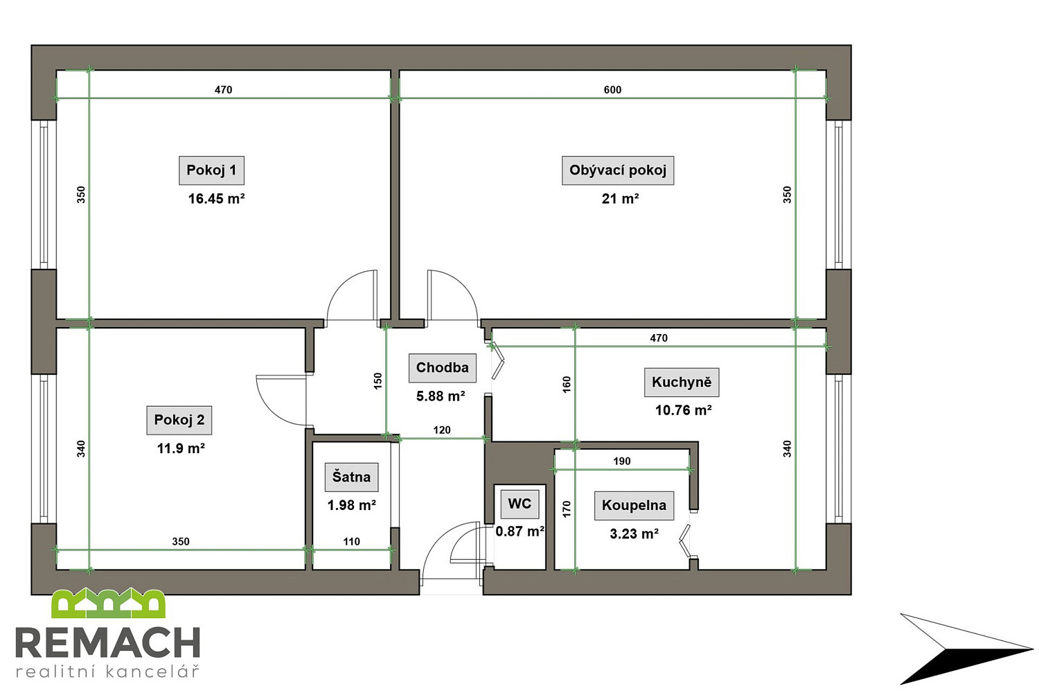 Prodej bytu 3+1 74 m² — photo 2