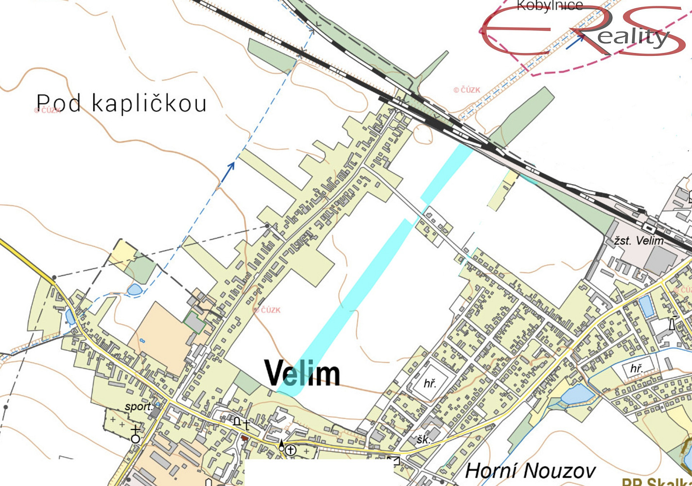 Pozemky pro bydlení, 49 984 m² - Velim – pohled 4