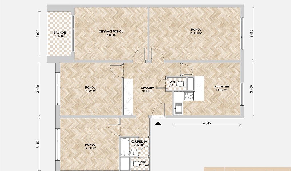 Prodej bytu 4+1 97 m², Praha – náhled fotky 6