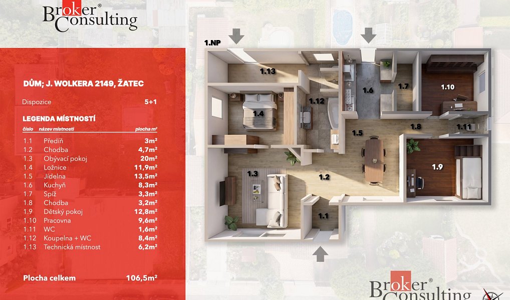 Prodej domu 286 m² s pozemkem 868 m², Žatec – náhled fotky 40