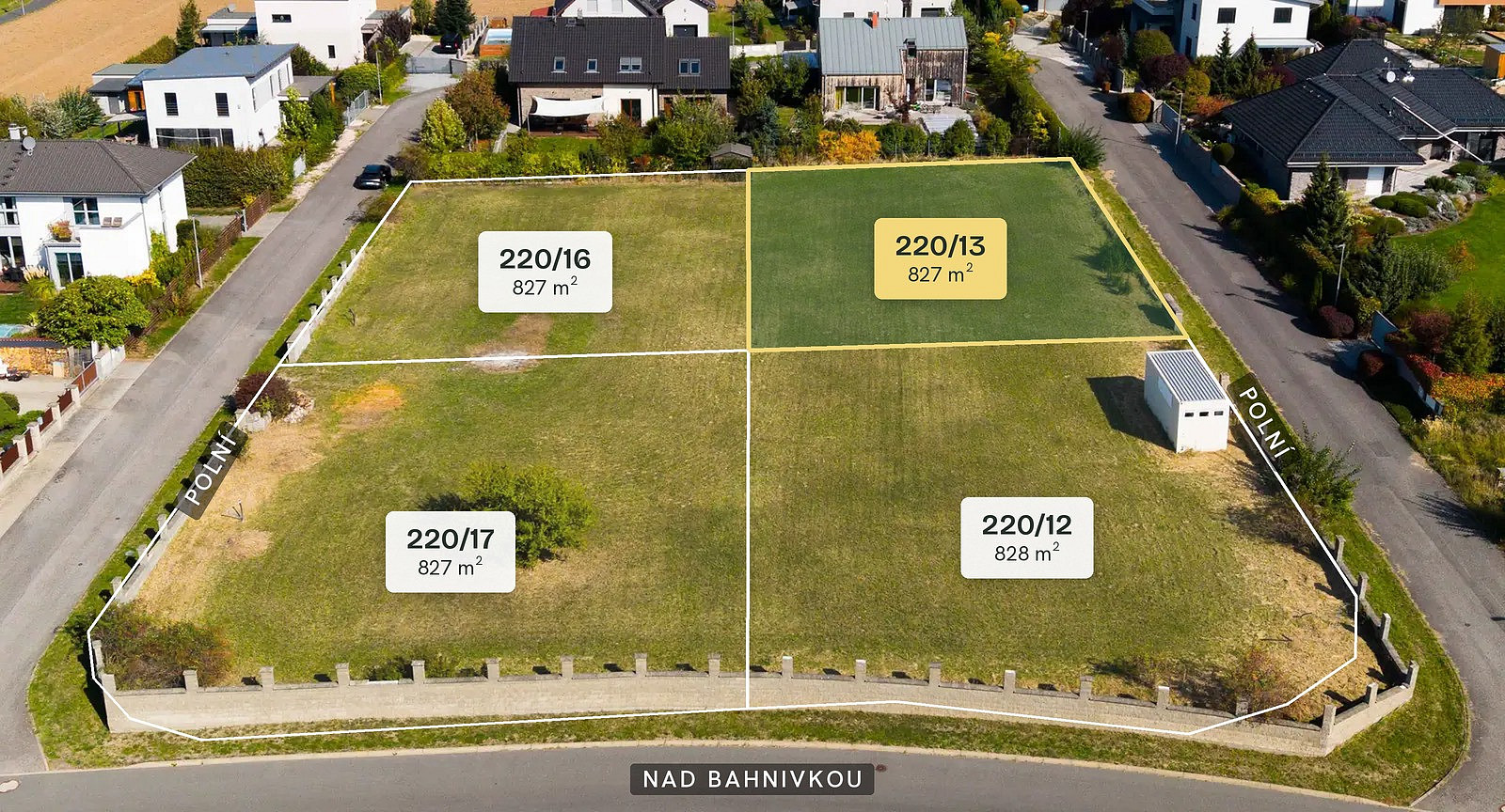 Prodej stavebního pozemku 827 m²