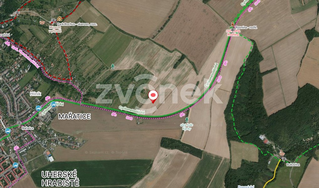 Prodej stavebního pozemku 4 041 m², Uherské Hradiště – náhled fotky 3