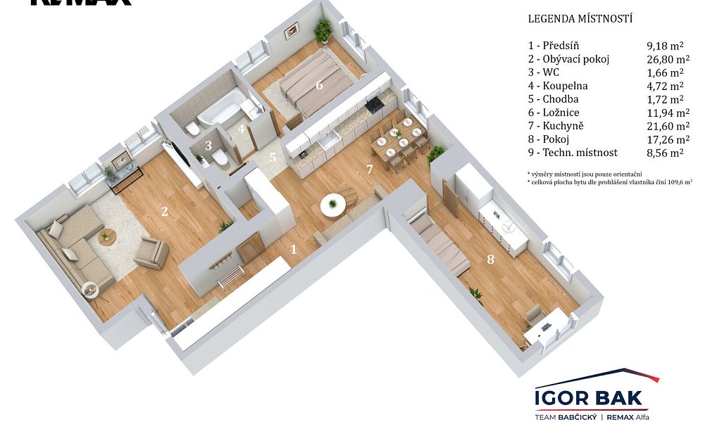 Prodej bytu 3+1 110 m², Kladno – náhled fotky 6
