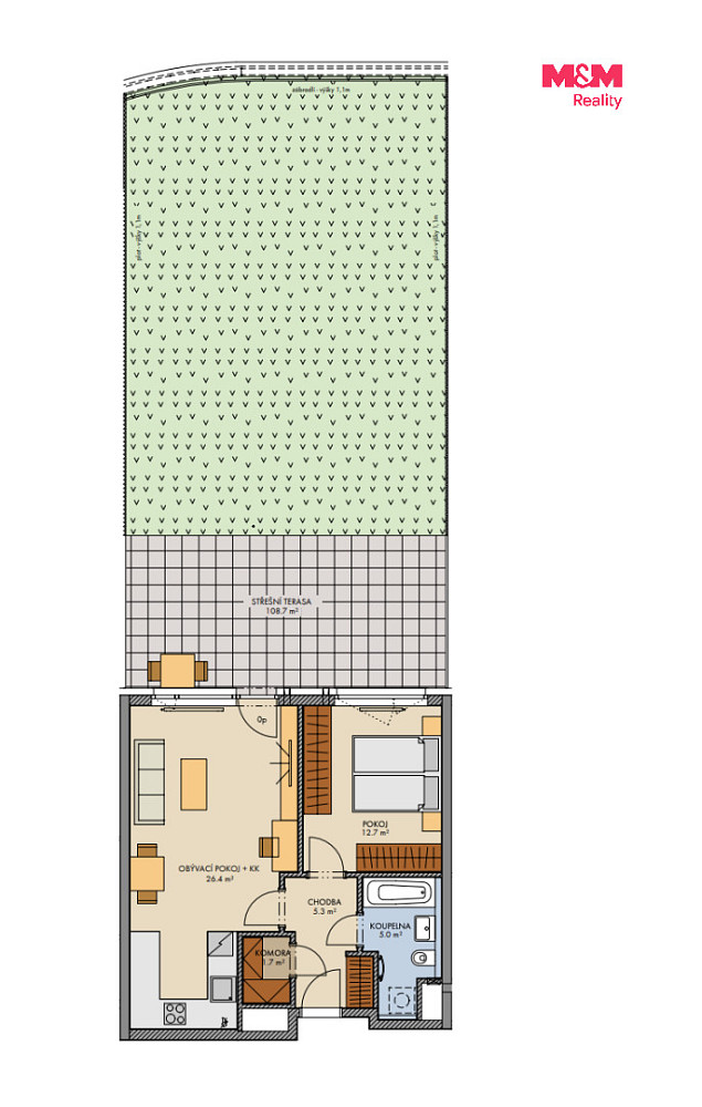 Prodej bytu 2+kk 53 m² – fotografie 2