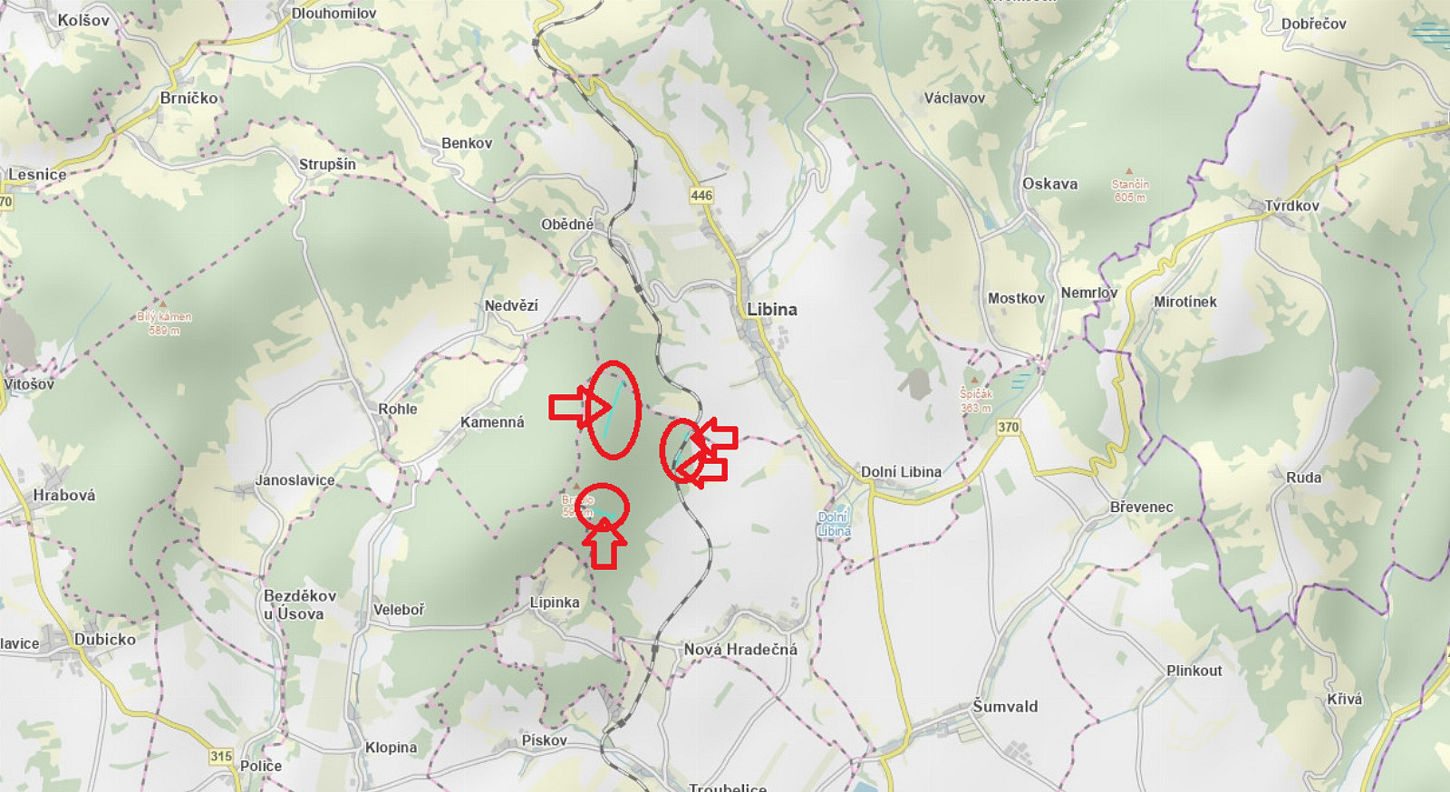 Prodej lesa 2 498 m²