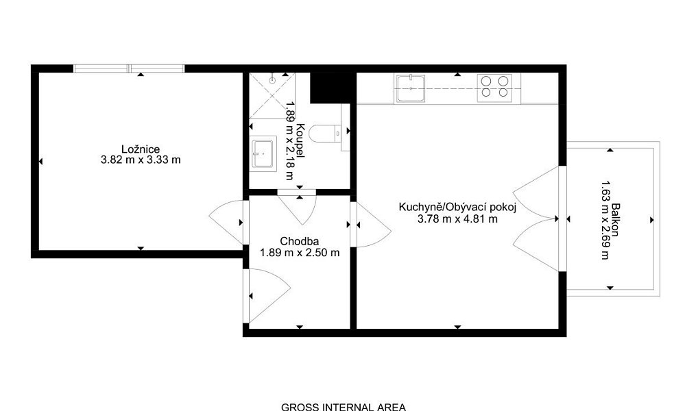 Pronájem bytu 2+kk 39 m², Dobřany – náhled fotky 15