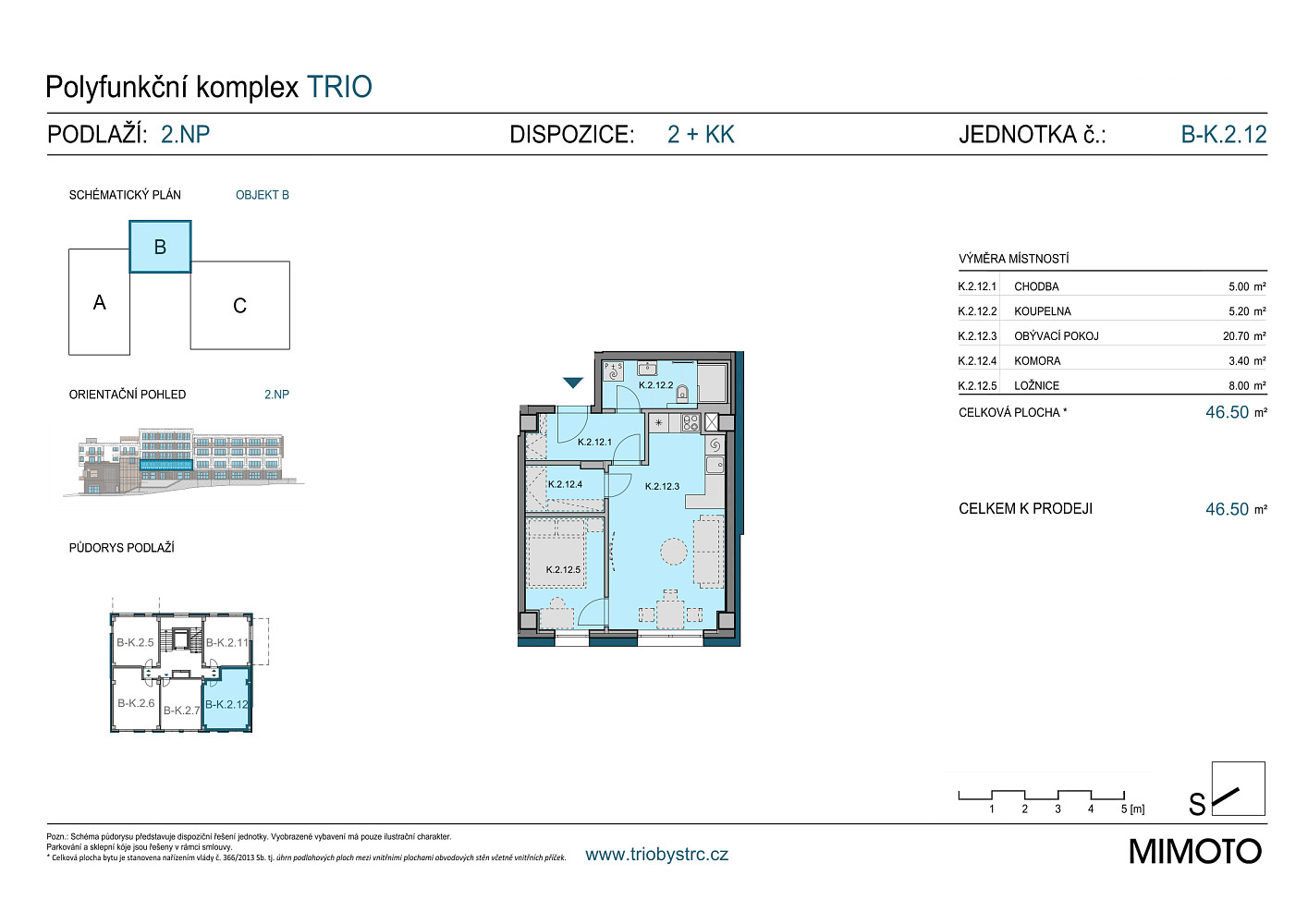 Prodej bytu 2+kk 46 m² - Ansicht 3
