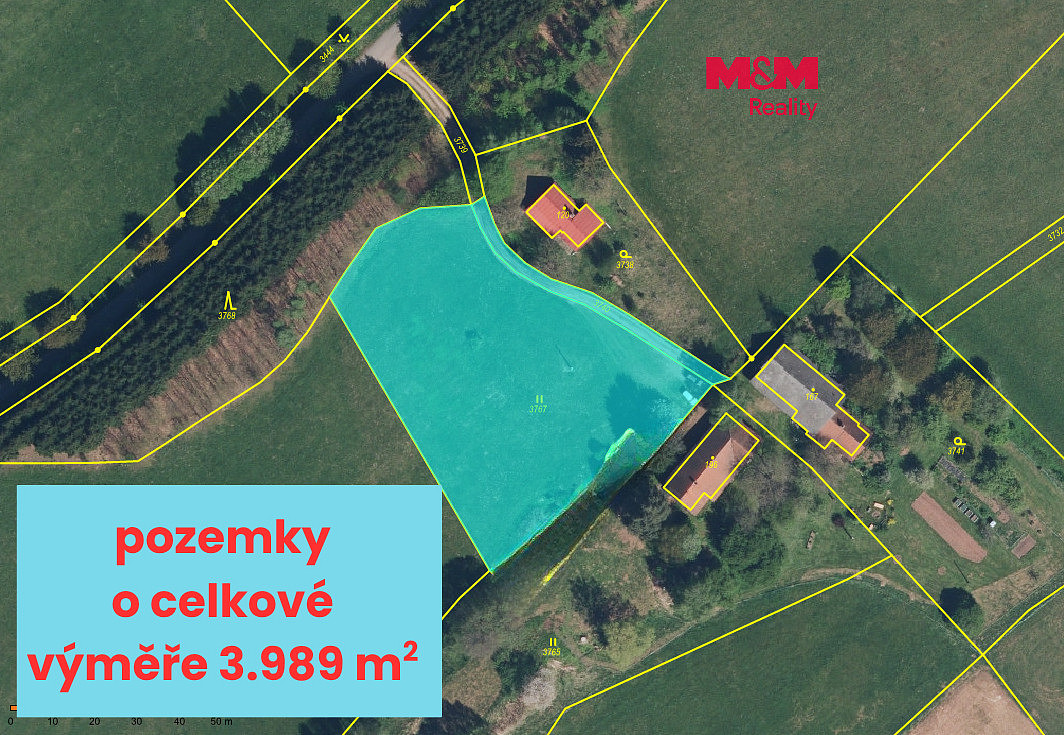 Prodej louky 3 989 m²