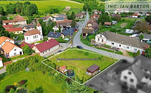 Prodej stavebního pozemku 1 008 m², Jersín, okres Jihlava