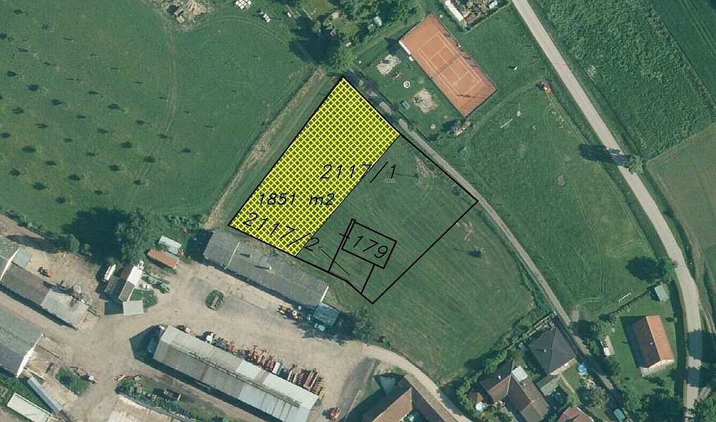 Prodej komerčního pozemku 1 851 m², Ratiboř – náhled fotky 4