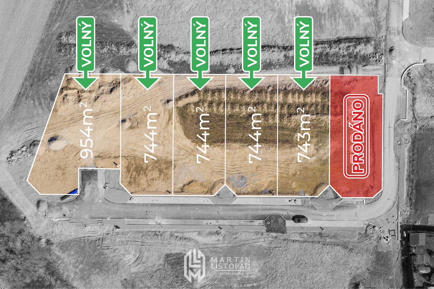 Prodej stavebního pozemku 744 m²