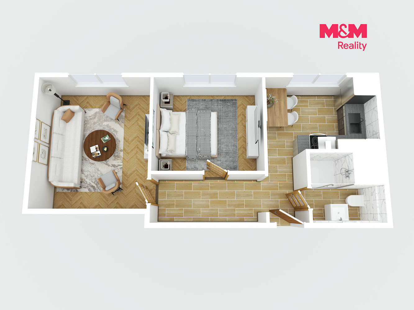 Prodej bytu 2+1 44 m² – fotografie 3