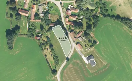 Prodej stavebního pozemku 420 m², Křešín, okres Pelhřimov