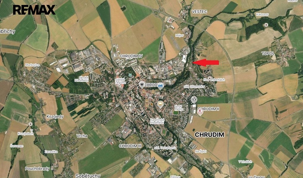 Prodej stavebního pozemku 1 345 m², Chrudim – náhled fotky 10
