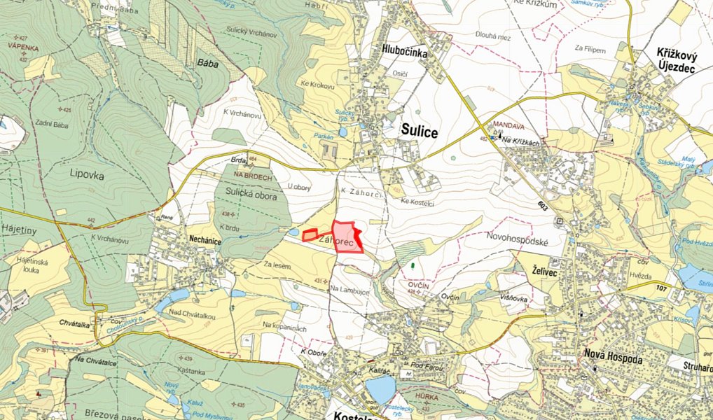 Prodej pole 54 695 m², Sulice – náhled fotky 2