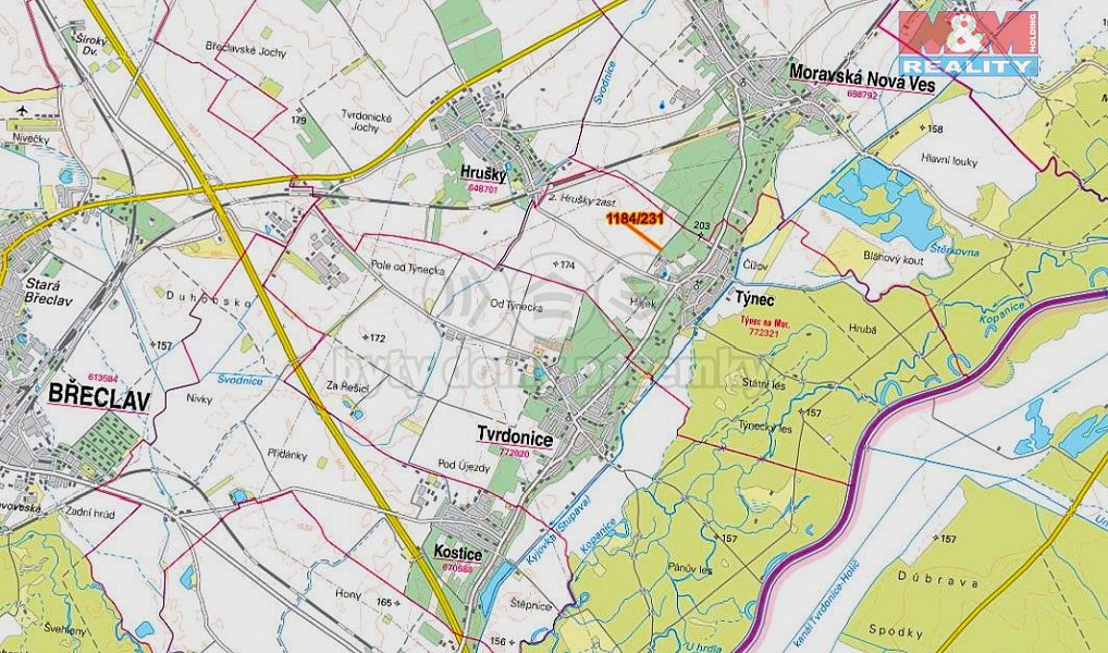 Prodej pole 786 m², Týnec – náhled fotky 3
