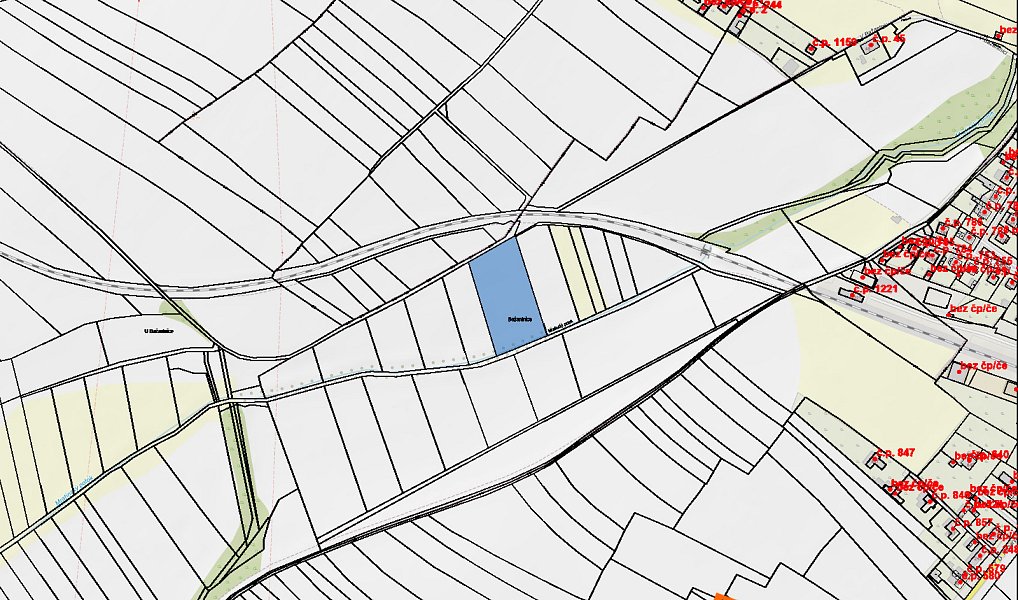 Prodej pole 985 m², Kostelec nad Labem – náhled fotky 3