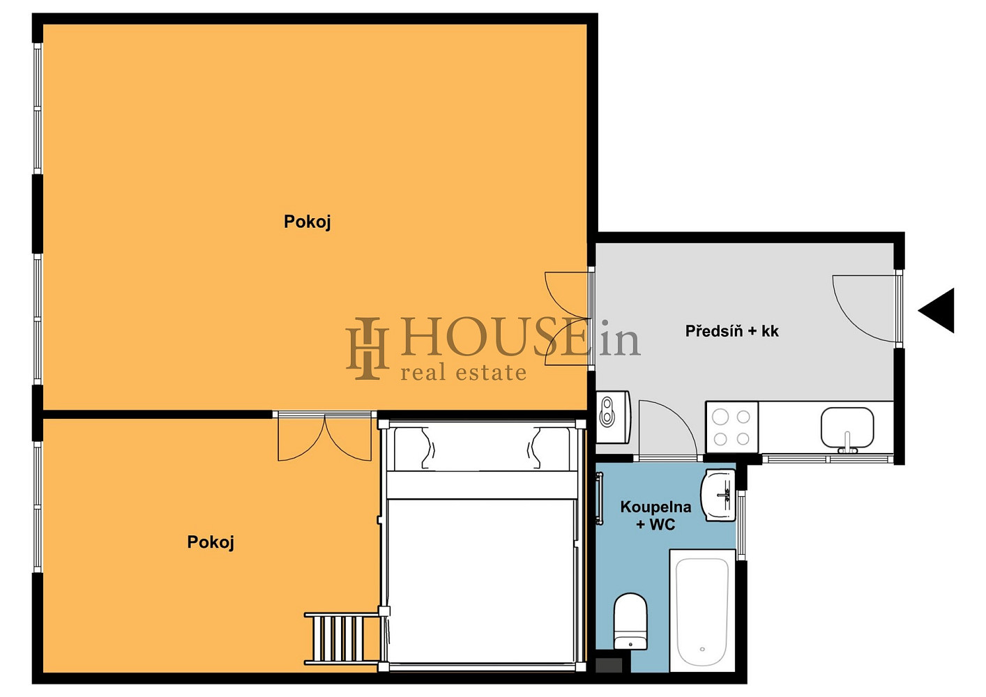 Pronájem bytu 2+kk 59 m² — photo 4