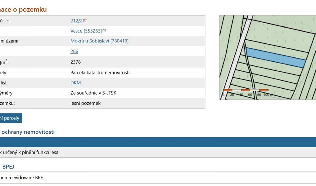 Prodej lesa 24 818 m², Vesce – náhled fotky 8