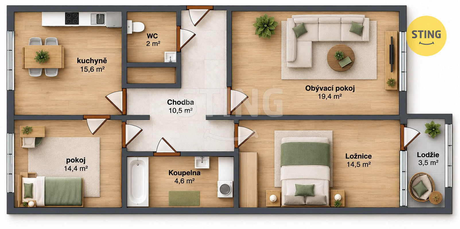 Prodej bytu 3+1 80 m² – fotografie 3