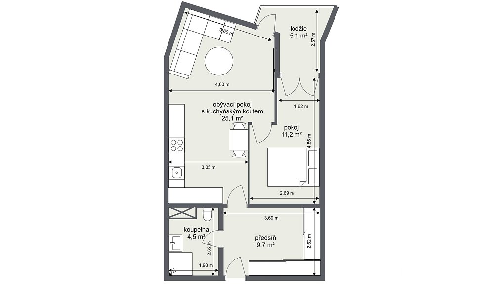 Prodej bytu 2+kk 50 m², Praha – náhled fotky 10