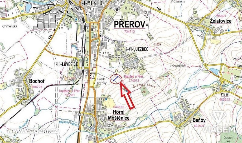 Prodej pole 991 m², Horní Moštěnice – náhled fotky 3