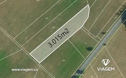 Prodej stavebního pozemku 3 015 m², Krakovany, okres Kolín