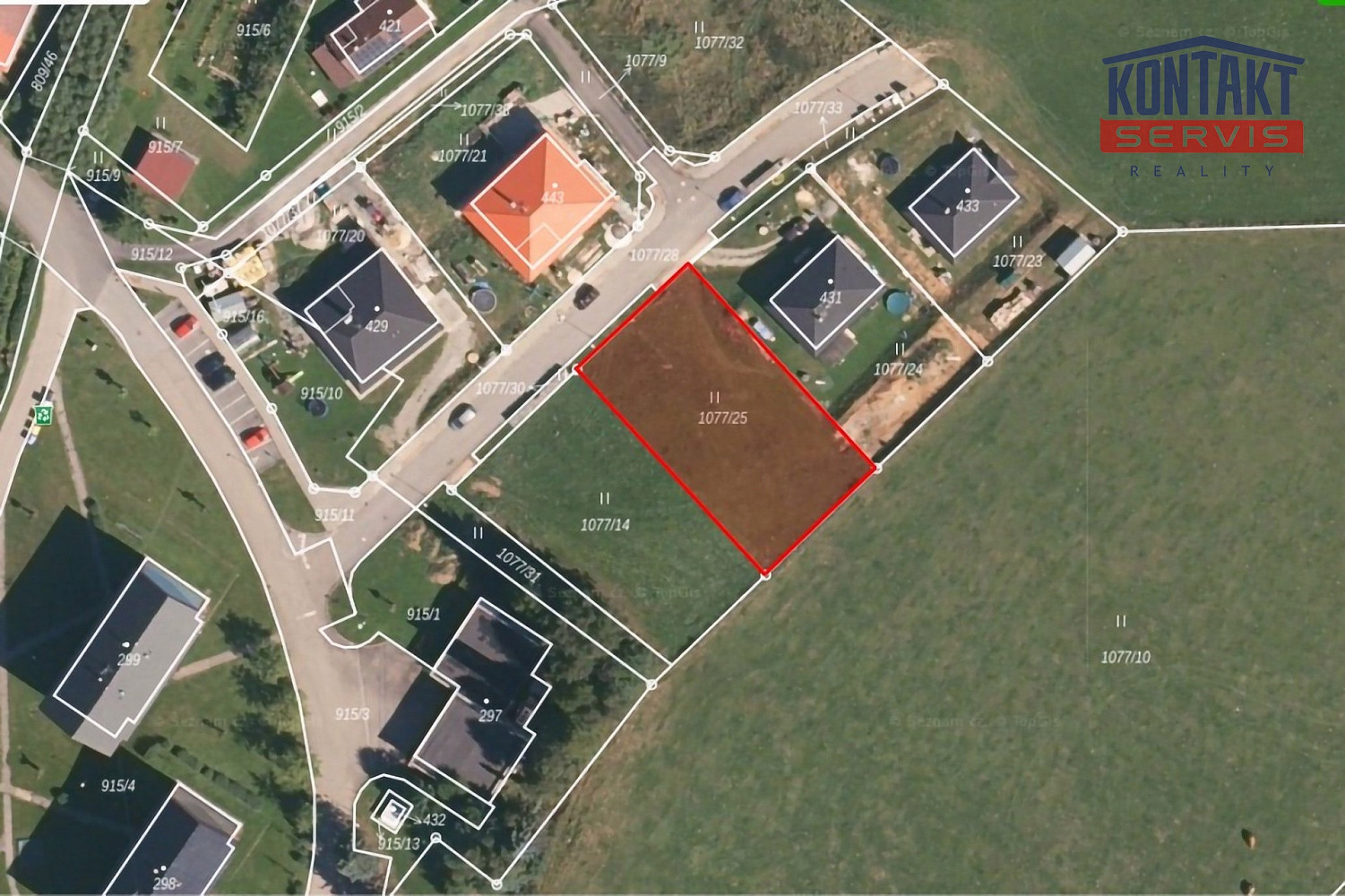 Prodej stavebního pozemku 1 016 m² – pohled 4